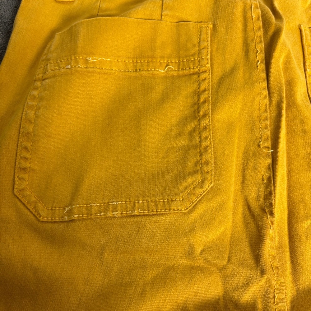 J.Crew Women's 26 Mustard Yellow Skinny Utility Pants Ankle Zip Pockets - Picture 9 of 10